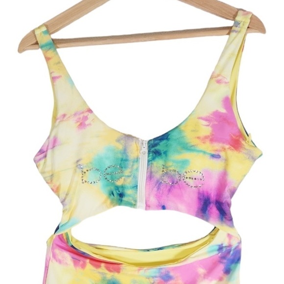 Vintage BEBE One Piece Cutout Swimsuit Size Large - Picture 3 of 6